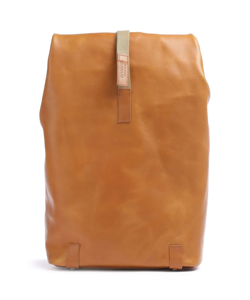 Brooks England Pickwick Leather Large Rolltop Rucksack cognac