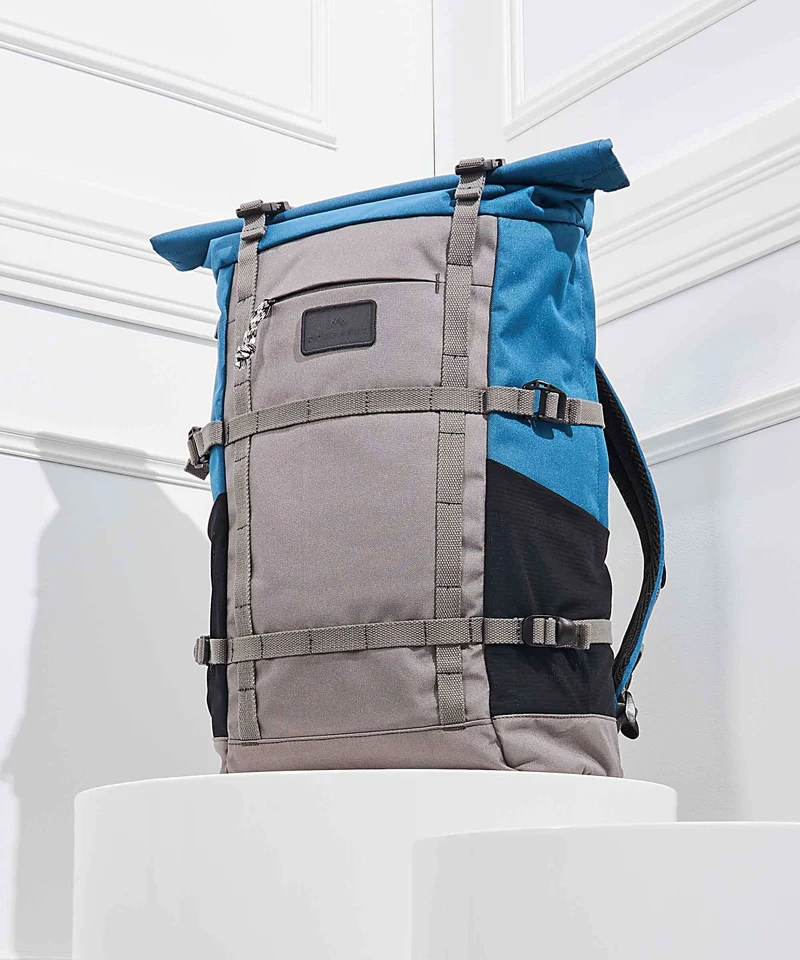 Doughnut Paratrooper Rolltop Rucksack grey/teal