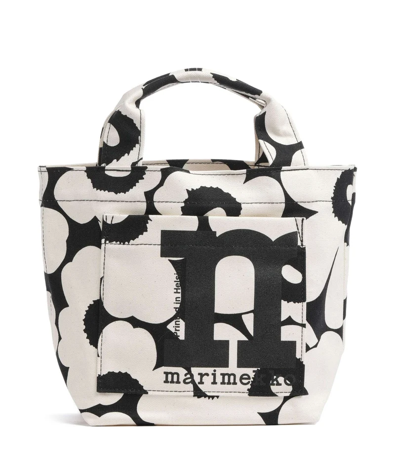Marimekko Mono Unikko Mini Handtasche cotton/black