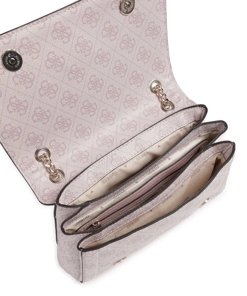 Guess Noelle Schultertasche orchid logo